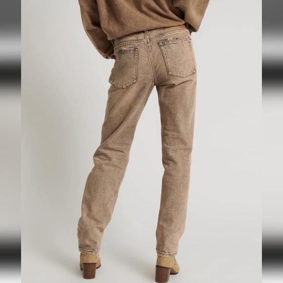 NWT One Teaspoon Truckers Mid Waist Straight Leg Denim Jeans in Rust  32 $165 - Picture 5 of 16